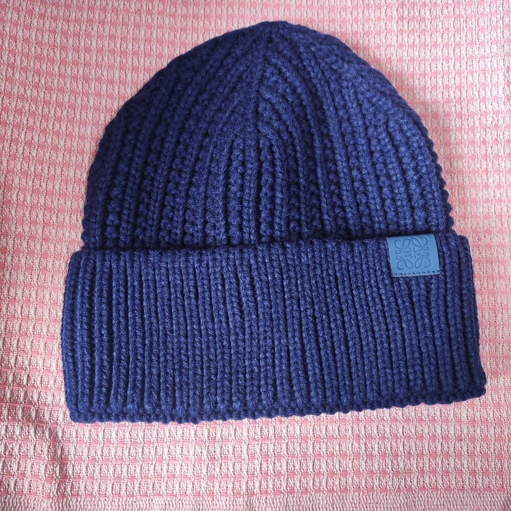 LOEWE Minimalist Luxury Relaxed Fit Knit Beanie